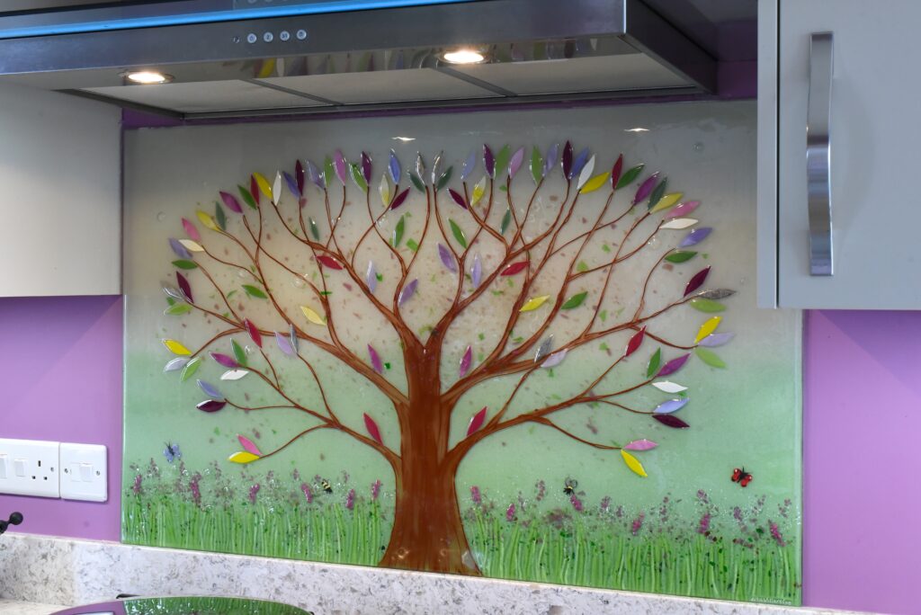 BESPOKE FUSED GLASS SPLASHBACK IN HALLOW, WORCESTER The House of Ugly