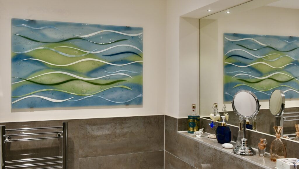 BESPOKE BATHROOM GLASS ART IN POOLE, DORSET - House of Ugly Fish